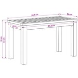  Stolić za kavu Bijela 60,5 x 30 x 36 cm Čvrsto drvo akacije | shoptok.hr
