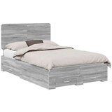  Okvir za krevet s uzglavljem Siva Sonoma 135 x 190 cm | shoptok.hr