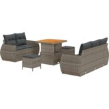  Set vrtnih sofa od 8 dijelova s jastučićima siva poli rattan akacija | shoptok.hr