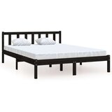  Za krevet crni od masivne borovine 140 x 190 cm | shoptok.hr