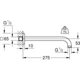 Grohe stenska nosilna roka za prho Rainshower, 275 mm (27488000) Cene