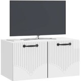 vidaXL Omarica za TV, ki jo lahko montiraš na steno Bela visok sijaj, (5000220634) | Shoptok.si