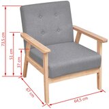  2-dijelni set sofa od tkanine svjetlosivi | shoptok.hr
