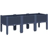 Vrtna sadilica s nogama plava siva 120 x 40 x 42 cm PP | shoptok.hr