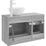  Set namještaja za kupaonicu 2 kom. Siva Sonoma 49,5 x 41 x 80 cm | Shoptok.si