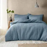 Pineapple Elephant Plava posteljina za bračni krevet 200x200 cm Tamba Stripe –