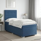  Boxspring krevet s madracem Plava 90 x 190 cm Tkanina | shoptok.hr