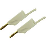 SKS Hirschmann 4mm PVC-test lead\, on both sides stackable plugs - Au\, 2\,5mm²\, 100 cm Merilni kabel 1m bela\, MLN 100/2\,5 934063707, (20423201) | Shoptok.si
