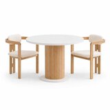Hanah home Set Trpezarijski sto i 4 stolice Bohemian Round Scandinavian 5 Cene
