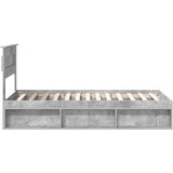  Krevetna konstrukcija s uzglavljem Betonska siva 90 x 190 cm | shoptok.hr