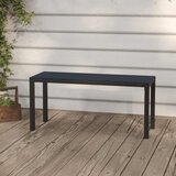  Vrtna klupa 110 cm od čelika i WPC-a crna | shoptok.hr
