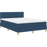 Box Vzmetnica s škatlo z vzmetnico modra 140x190 cm tkanina, (22083092) | Shoptok.si