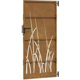  Vrtna vrata 85 x 175 cm od čelika COR-TEN s uzorkom trave | shoptok.hr