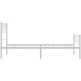  Metalni okvir kreveta uzglavlje i podnožje bijeli 90x190 cm | shoptok.hr