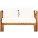 vidaXL Vrtna klop za 2 osebi z blazinami 122 cm trden akacijev les | Shoptok.si