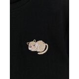 Sinsay Pamučna majica s vezom u obliku mačke | shoptok.hr