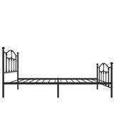  Metalni okvir kreveta uzglavlje i podnožje crni 90 x 200 cm | shoptok.hr
