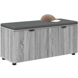  Haldna klop z blazino z vrati Siva Sonoma 100 x 38 x 46 cm, (5000155641) | Shoptok.si