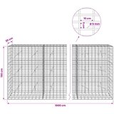  Gabion s žicom debljine 5 mm i mrežom 5x10 cm 1000x20x150 cm Slike
