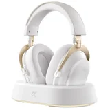 bežične gaming slušalice V9 turbo 60mm/Tri-mode/2000mAh/White gold + charging dock rgb