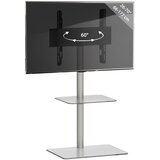 MID.YOU STOJALO ZA TV prozorno, srebrne barve | Shoptok.si