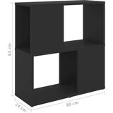 vidaXL ormarić za knjige crni 60 x 24 x 63 cm od iverice | shoptok.hr