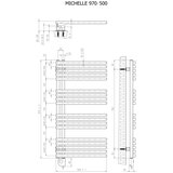  vertaduro - kupaonski radijator sa termostatom michelle 600W 97x50 cm bela | Eponuda.com