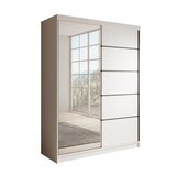 ADRK Sodobna drsna omara Cardi 150 z ogledalom - BELA | Shoptok.si