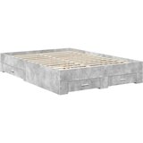  Konstrukcija postelje z vzglavjem Betonsko siva 150 x 200 cm, (5000102440) | Shoptok.si