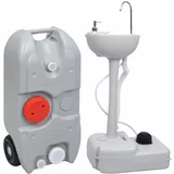 vidaXL Set prenosnega umivalnika in rezervoarja za vodo za kampiranje