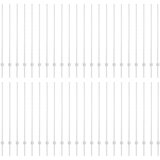  Stup za ogradu 44 pcs Srebrno 180 cm Čelik | shoptok.hr