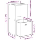  Noćni ormarić Sonoma hrast 35 x 32 x 68 5 cm Konstruirano drvo | shoptok.hr