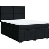 vidaXL Box spring postelja z vzmetnico črna 140x200 cm blago | Shoptok.si