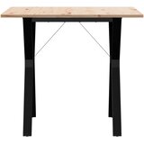  Blagovaonski stol Y-oblika 90x90x75 cm od borovine i čelik | shoptok.hr
