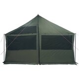  Obiteljski šator s krovom Vojska zelena 600 x 400 x 268 cm | shoptok.hr