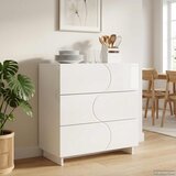  Komoda Bijela visokog sjaja 70 x 38 x 75 cm Konstruirano drvo Cijene