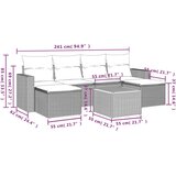  7-dijelni set vrtnih sofa od poliratana s jastucima crni | shoptok.hr
