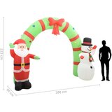 vidaXL Ukrasni Djed Mraz i snjegović na napuhavanje s lukom LED 223 cm | shoptok.hr