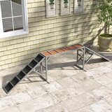  Most za agility pse sa sigurnosnom šipkom protuklizni do 40 kg 335x55x60 cm siva | shoptok.hr