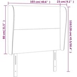  Uzglavlje s ušima tamnozeleno 103x23x118/128 cm baršunasto | shoptok.hr