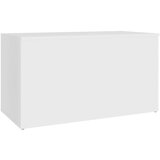  Škrinja za pohranu bijela 84 x 42 x 46 cm od konstruiranog drva | shoptok.hr