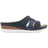Shelvt Comfortable flip-flops on a low wedge blue | Shoptok.si
