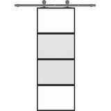  Klizna vrata crna 76x205 cm od kaljenog stakla i aluminija | Eponuda.ba