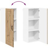 vidaXL Stenska kuhinjska omarica z vrati Umetni hrast 40 x 31 x 100 cm | Shoptok.si