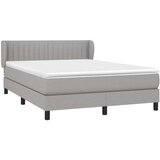  Box spring postelja z vzmetnico svetlo siva 140x200 cm blago, (20899914) | Shoptok.si