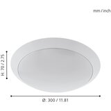 Eglo Pilone spoljna plafonjera/1, led, 11w, bela | Eponuda.com