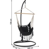 Kondela Viseči stol, temno siv, OFRAME | Shoptok.si