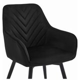  Okretna stolica NANA 360, crni baršun, crne metalne noge, set 2 kom | shoptok.hr