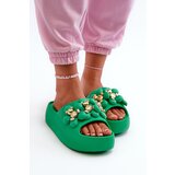 Boto Women's Foam Slides With Decorations On Thick Sole Green Bremavia | Shoptok.si