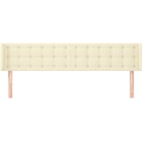  Uzglavlje s ušima krem 183x16x78/88 cm od od umjetne kože | shoptok.hr